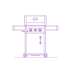 Fixtures Barbecue Bbq Grills Small Gas Grill Outline Svg Vector, Free Vectors File